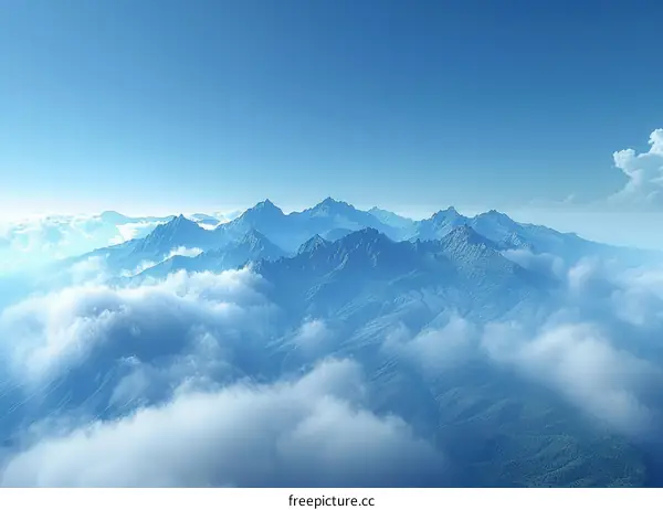 Majestic Mountains and Blue Skies