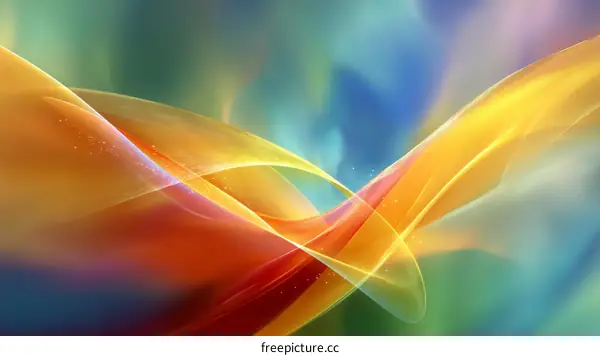 Abstract Colorful Flowing Lines Background