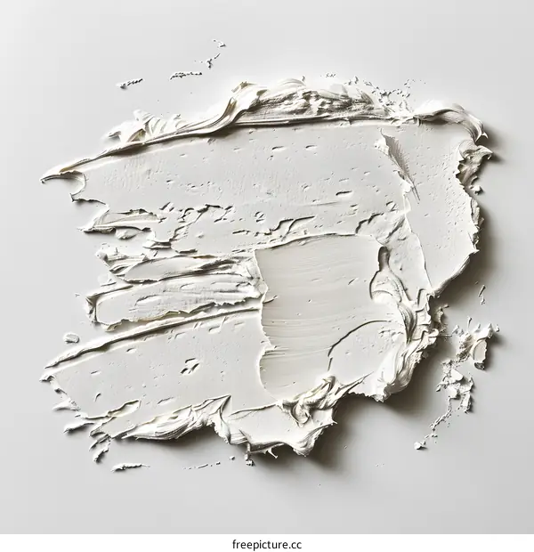 White Paint Strokes on a White Background