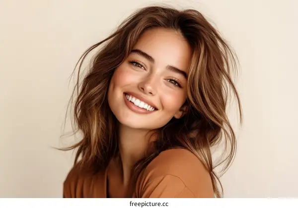 Beautiful Woman with a Radiant Smile