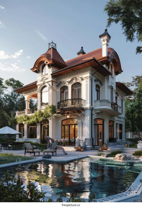 Luxury Mansion with Pool and Garden