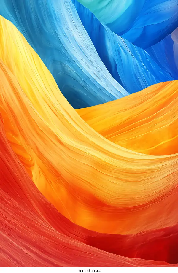 Abstract Colorful Rock Formations in Antelope Canyon