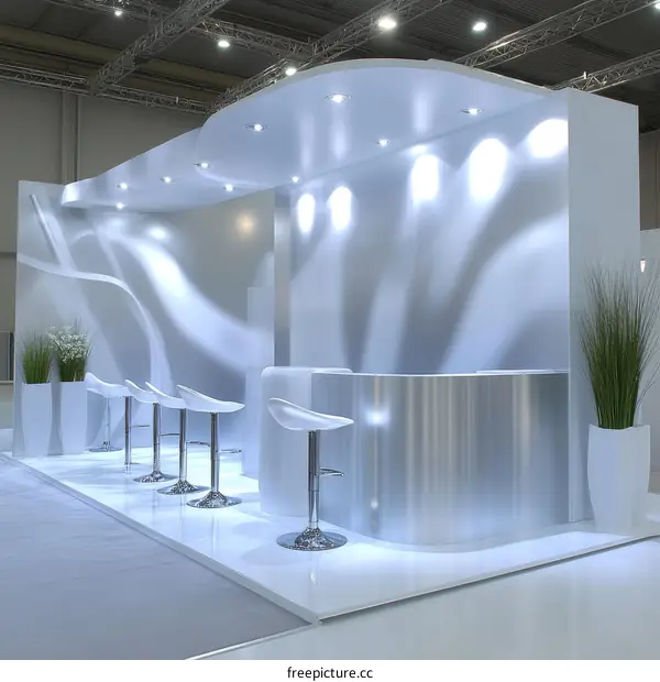 Modern Exhibition Booth Design with Smooth Surfaces