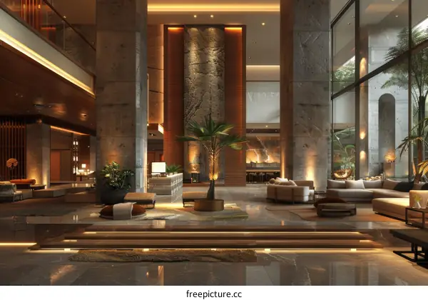 Modern Luxurious Hotel Lobby Interior Design
