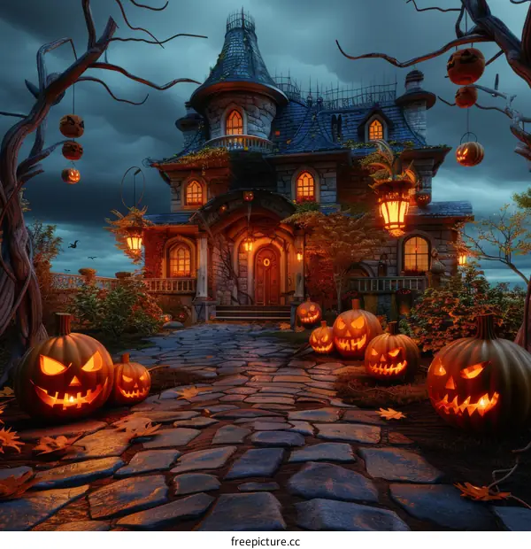 Halloween Pumpkin House