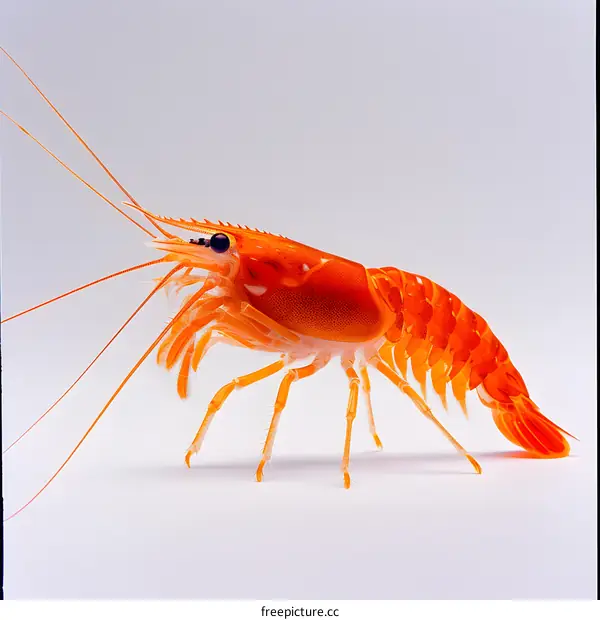 A bright orange lobster