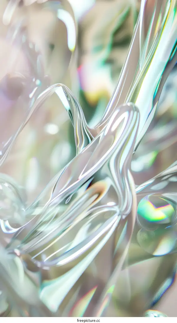 3D rendering of a glass sculpture