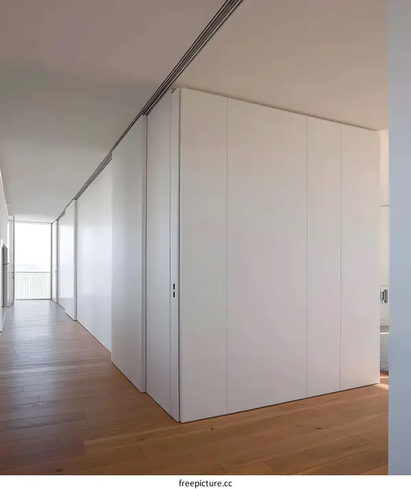 Minimalist Interior Design with White Walls and Wooden Floor