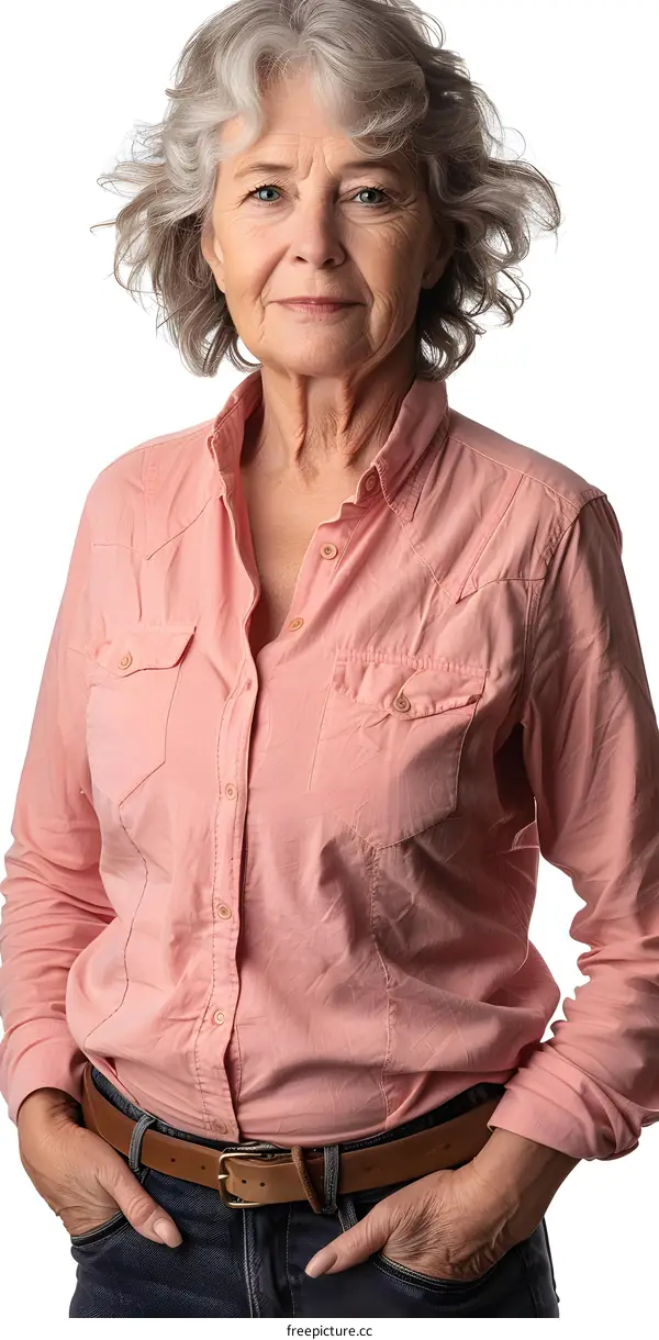 portrait of a smiling elderly woman