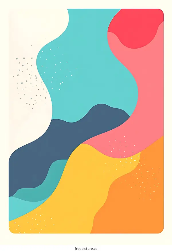 Abstract Colorful Wave Pattern Background