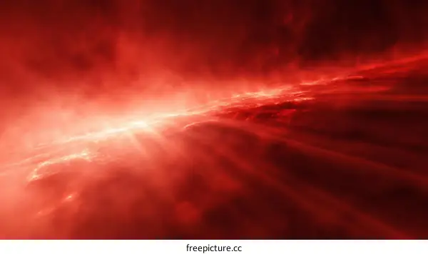 Abstract Red Cosmic Landscape