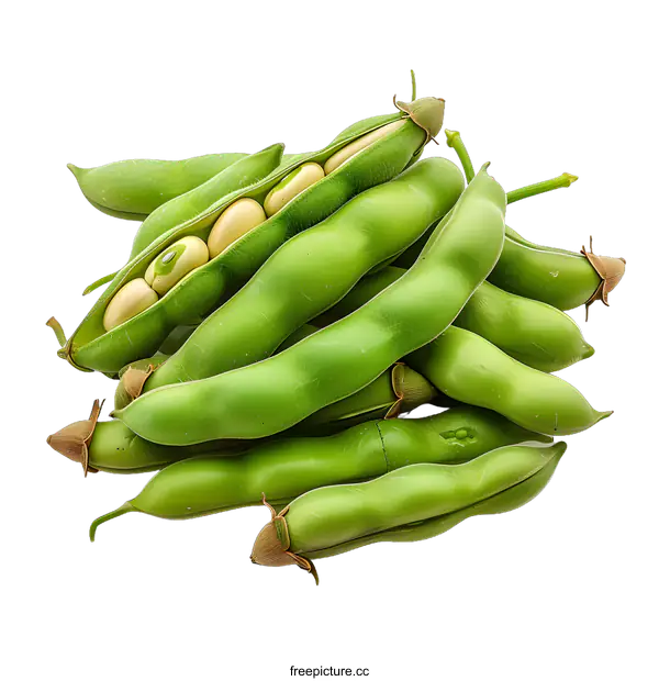 [Transparent Background PNG]A pile of fresh green beans