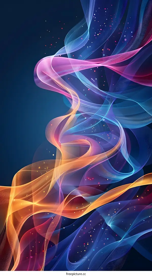 Colorful Wavy Flowing Lines