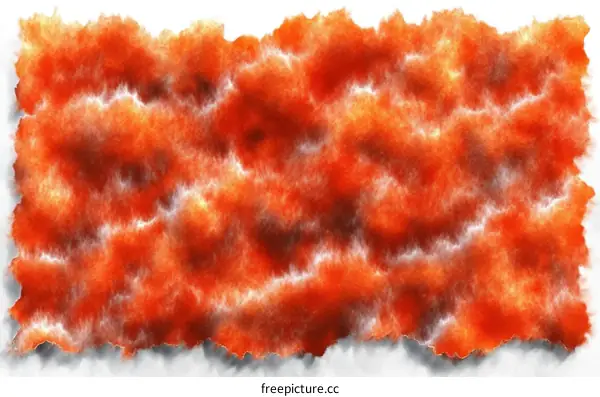 Abstract Watercolor Painting with Orange Tones