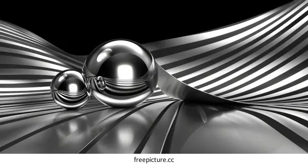 Spheres on a Striped Surface