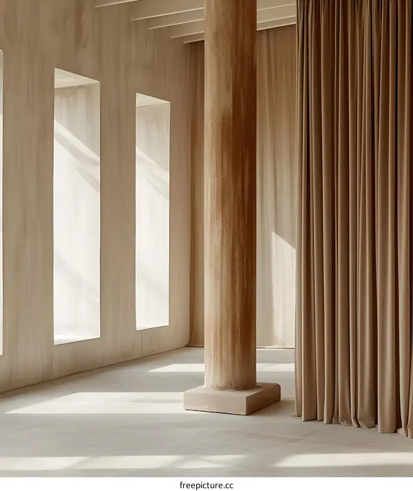 Minimalist Interior Design with Light and Shadow