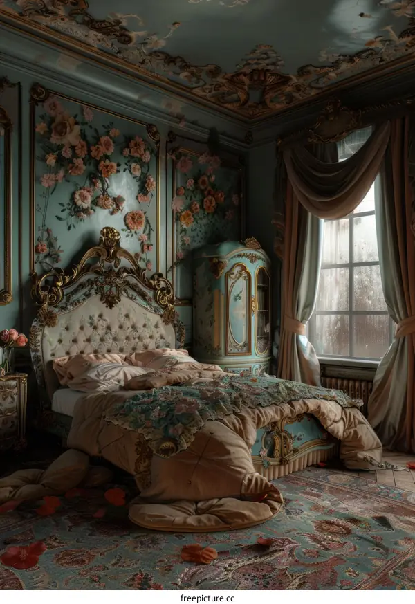 Exquisite Rococo Bedroom Interior Design