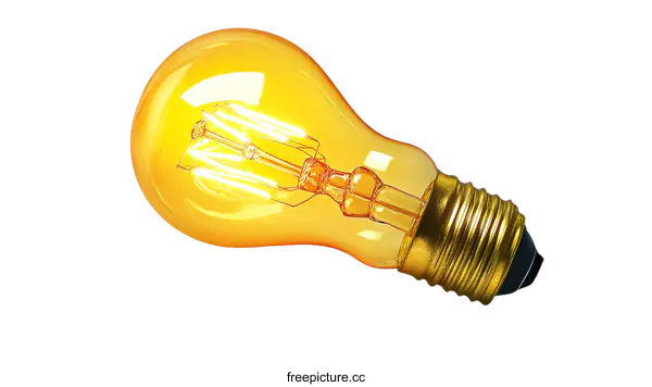 [Transparent Background PNG]Vintage Edison Style Light Bulb Illustration