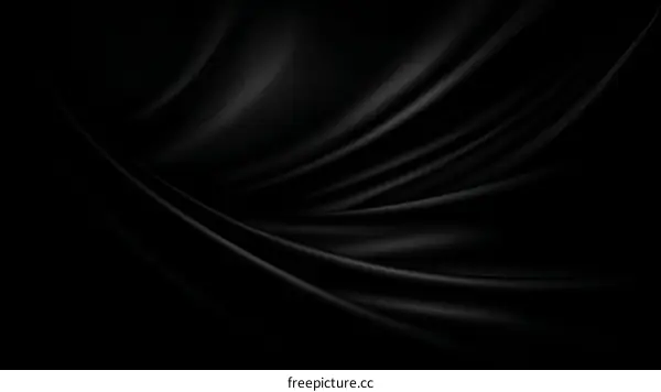 Elegant Black Silk Fabric Texture Background
