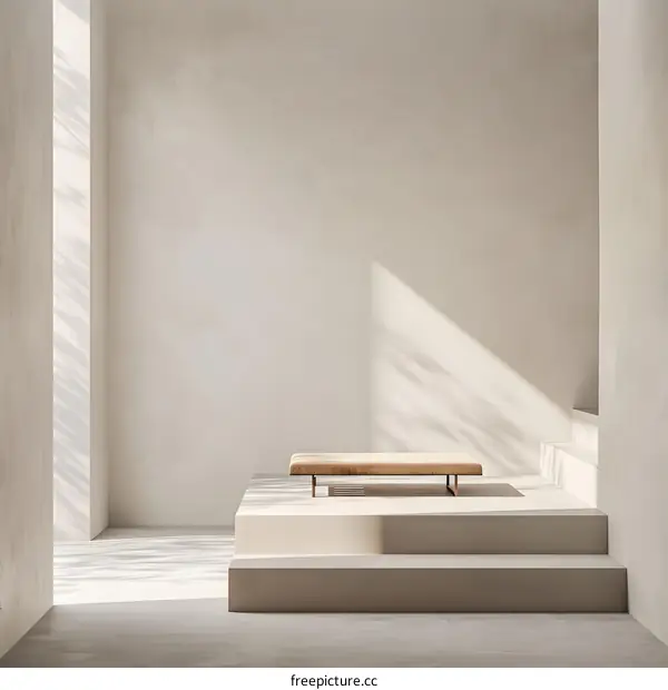 Minimalist Interior Design with Beige Couch and Staircase