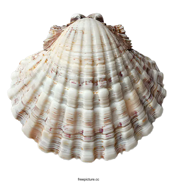 [Transparent Background PNG]Seashell Close Up On White Background