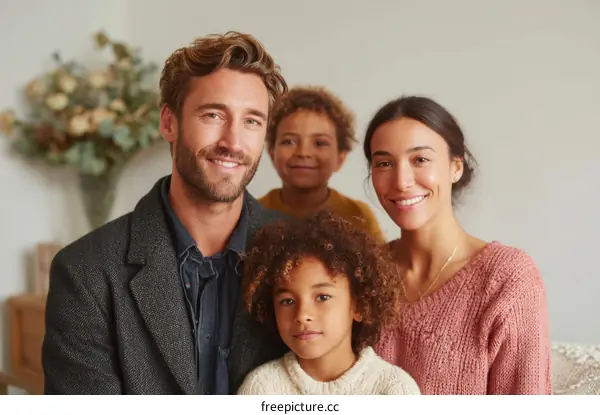 Happy Family Portrait indoor