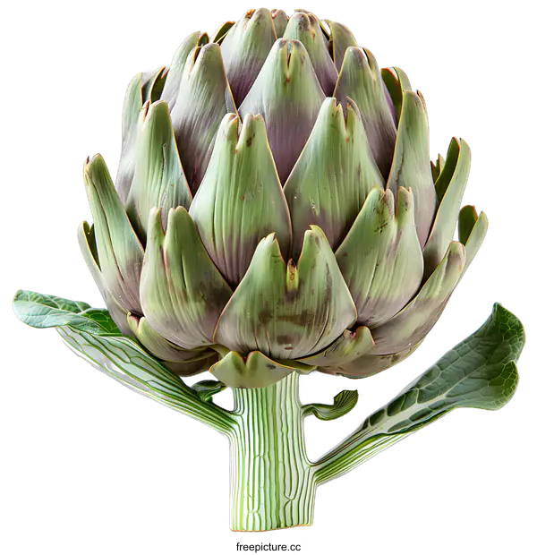 [Transparent Background PNG]Green Artichoke Isolated on White Background