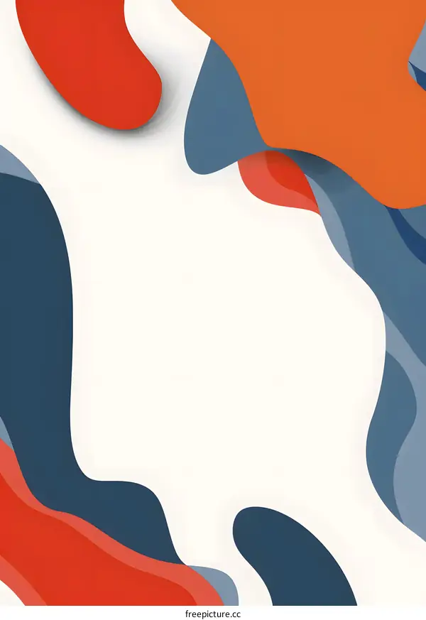 Abstract Background with Blue and Orange Shapes