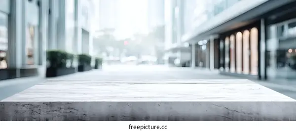 Modern City Street Empty Table Top Display
