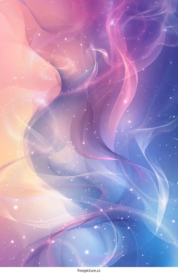 Abstract Pastel Colors Flowing Design