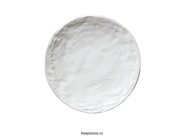[Transparent Background PNG]White Ceramic Plate With Texture