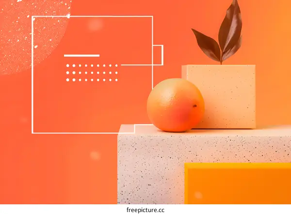 Orange Fruit Minimalist Still Life Photography