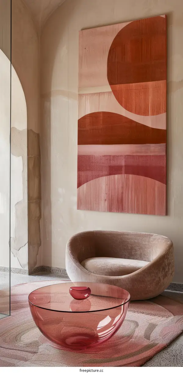 An example of using pink in home decoration