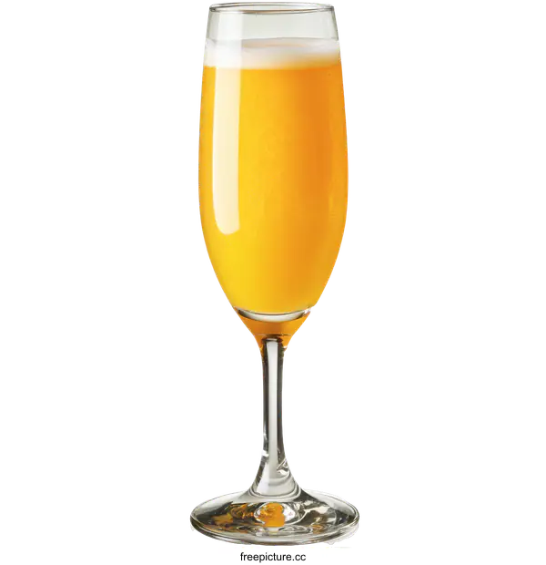 [Transparent Background PNG]Elegant Orange Cocktail in a Champagne Flute