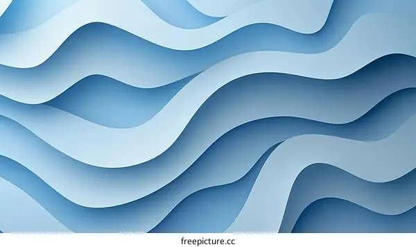 Blue and white abstract waves background