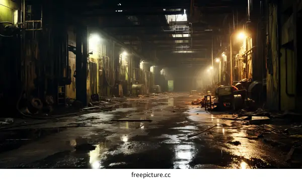 The remains of an industrial building