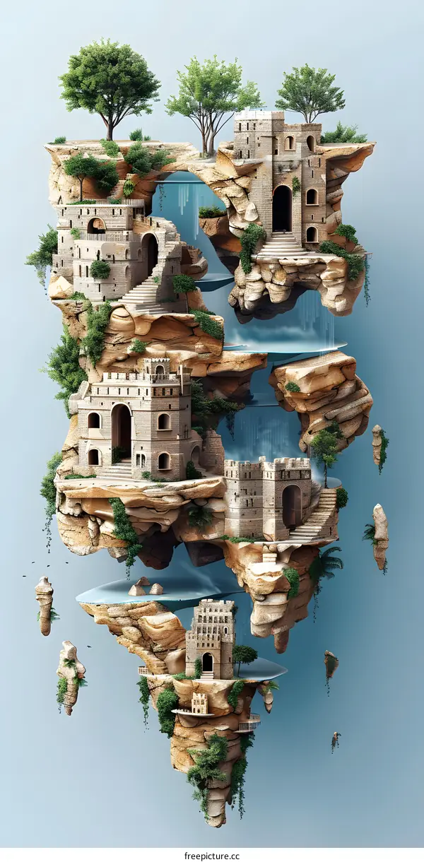 Floating Castles on an Island in the Sky