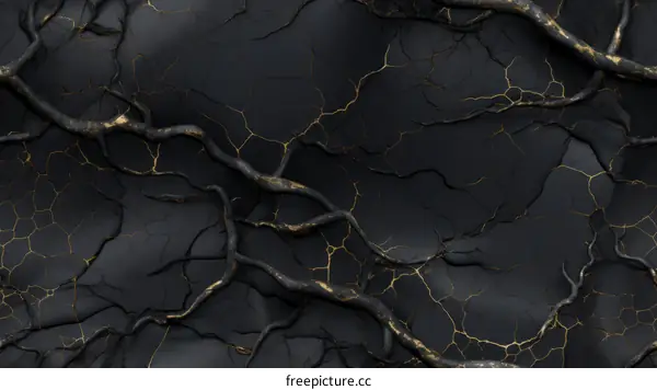 Black and Gold Fractal Tree