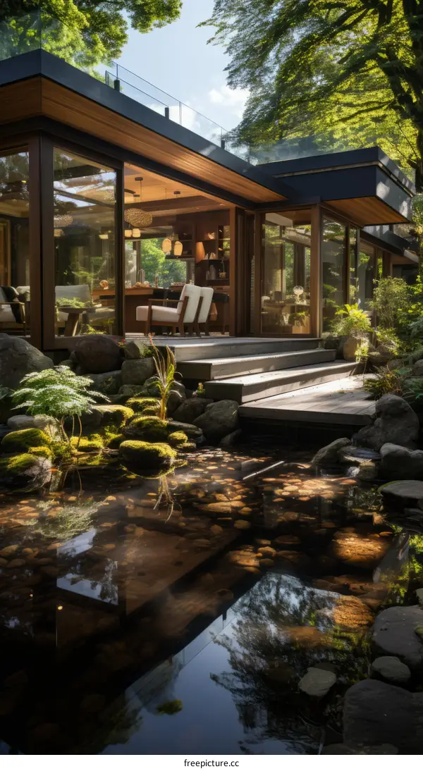 The beauty of nature and modern architecture combined in a stunning house