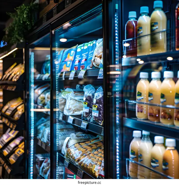 Refrigerated Food and Beverages In Store
