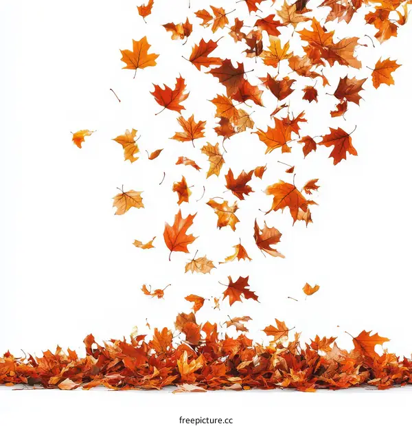 Autumn Leaves Falling on the Ground