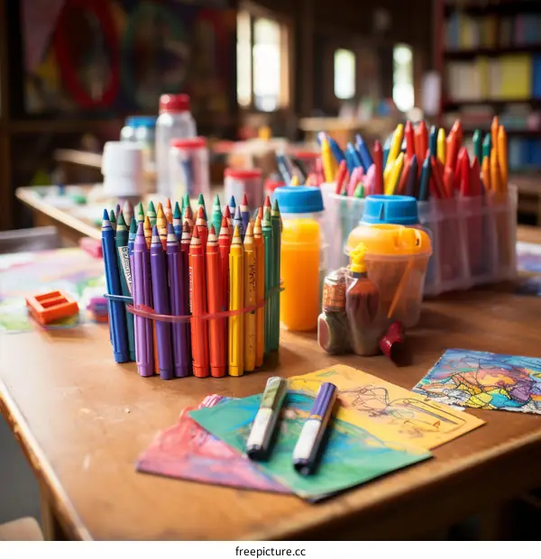 A Colorful Collection of Art Supplies