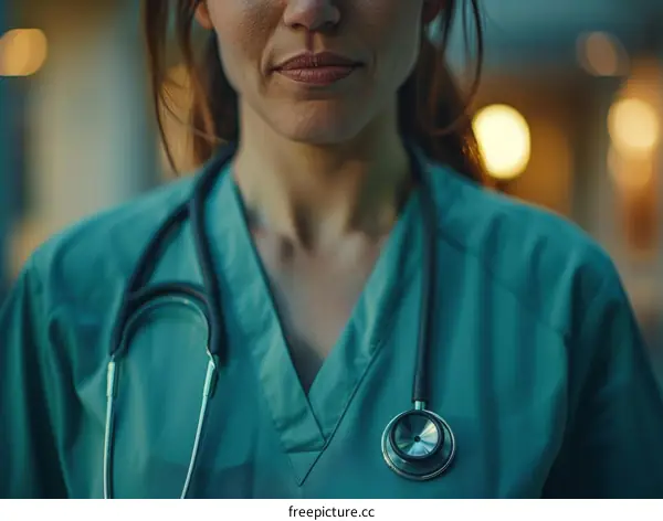 Portrait of a confident female doctor wearing a stethoscope around her neck