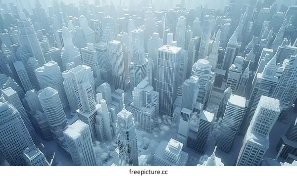 Frozen Metropolis: A City of Ice and Snow