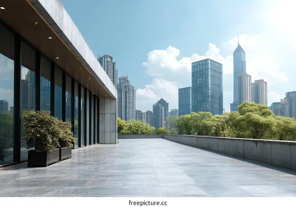 Modern Cityscape Exterior View of a Modern Building