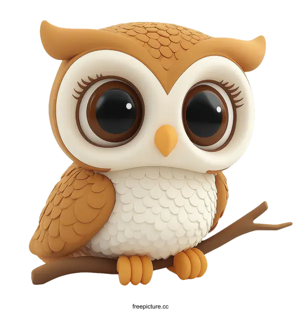 [Transparent Background PNG]Cute Cartoon Owl Illustration