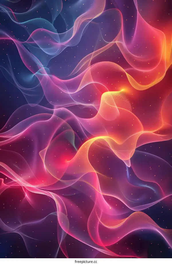 Brilliant Cosmic Hues: A Colorful Nebula in the Vast Expanse