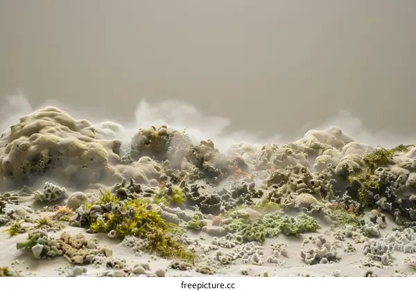 Seabed Landscape with Foggy Atmosphere