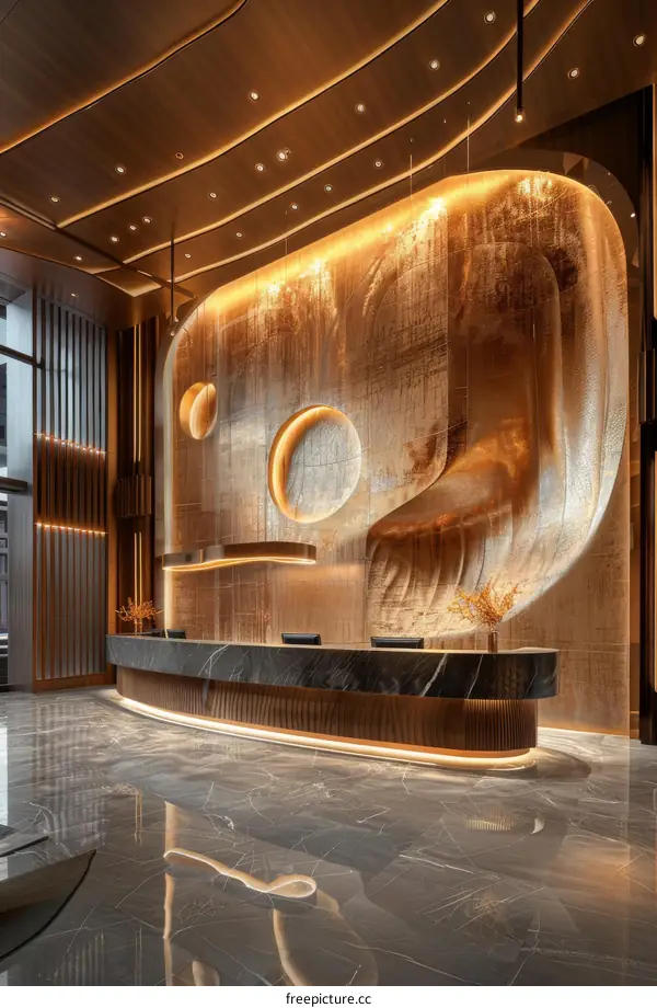 Modern Hotel Lobby Reception Area Design