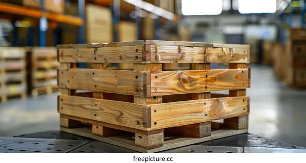 Wooden box used for storage and transportation